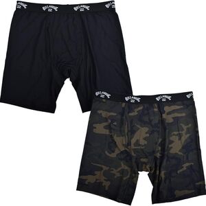 BILLABONG Performance Mesh Boxer Briefs Mens SZ S ( 2 pair black/camo)